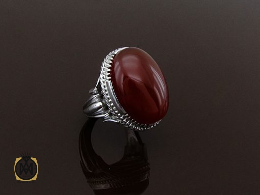 00 انگشتر عقیق یمن مردانه درشت - کد 8706 - تصویر 6