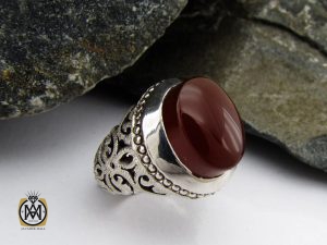 انگشتر عقیق یمن مردانه دست ساز - کد 8711 - تصویر 6