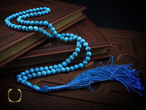 00 تسبیح فیروزه مصری 101 دانه فاخر و ارزشمند - کد 4119 - تصویر 6