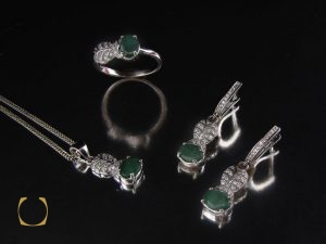 سرویس زمرد زنانه طرح سونیا - کد 7109 - تصویر 10