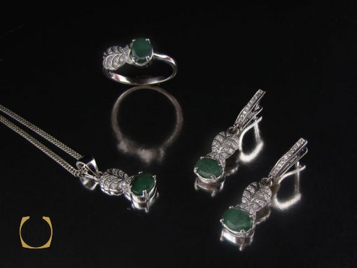 سرویس زمرد زنانه طرح سونیا - کد 7109 - تصویر 10