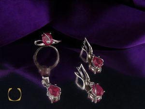 00 سرویس یاقوت سرخ زنانه طرح گلسا - کد 7114 - تصویر 10
