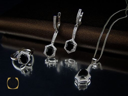 00 سرویس یاقوت کبود زنانه طرح ستاره - کد 7115 - تصویر 10