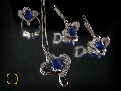 سرویس یاقوت کبود زنانه طرح گلبرگ - کد 7119 - تصویر 10