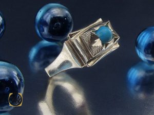 انگشتر فیروزه نیشابوری مردانه خوش طبع - کد 8714 - تصویر 6