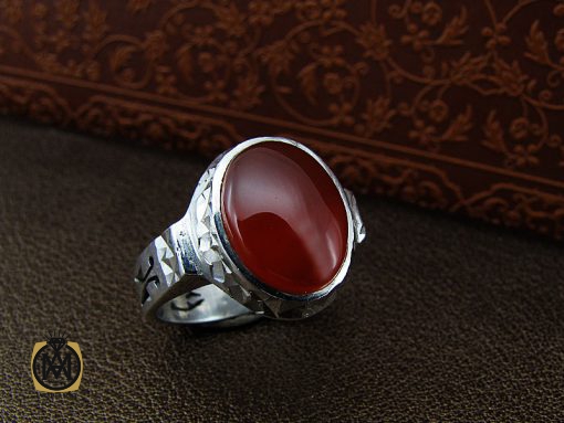 00 انگشتر عقیق یمن مردانه دست ساز - کد 8723 - تصویر 6