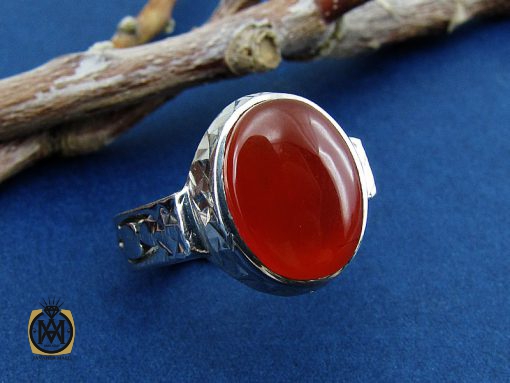 انگشتر عقیق یمن مردانه دست ساز - کد 8724 - تصویر 6