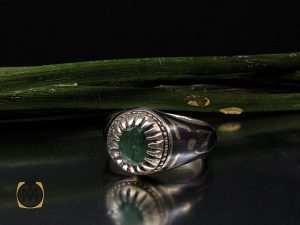 00 انگشتر زمرد زامبیا مردانه هنر دست استاد عزیز - کد 8770 - تصویر 6