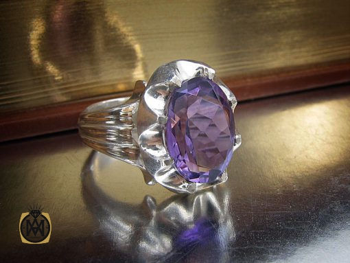 انگشتر آمتیست مردانه دست ساز - کد 8775 - تصویر 6