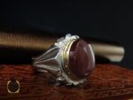 انگشتر عقیق یمن مردانه هنر دست استاد شرفیان – کد 8780 - تصویر 6