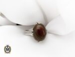 انگشتر عقیق باباقوری یمنی مردانه اصل و خوش رنگ – کد 8781 - تصویر 6