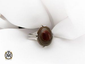 انگشتر عقیق باباقوری یمنی مردانه اصل و خوش رنگ – کد 8781 - تصویر 6