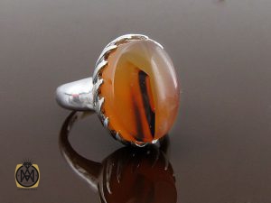 00 انگشتر عقیق یمن مردانه - کد 8608 - تصویر 6