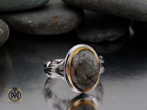 00 انگشتر کوارتز رُتایل مردانه دست ساز – کد 8787 - تصویر 6