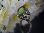 انگشتر نقره مردانه زبرجد اصل سبز خوش رنگ – کد 8790 - تصویر 6