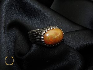 انگشتر اپال خوش رنگ طرح صفوی دست ساز – کد 8796 - تصویر 6