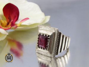 انگشتر یاقوت سرخ مردانه هنر دست استاد شرفیان – کد 8801 - تصویر 6