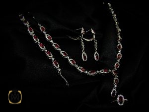 00 سرویس یاقوت سرخ زنانه طرح روشنا - کد 7121 - تصویر 8