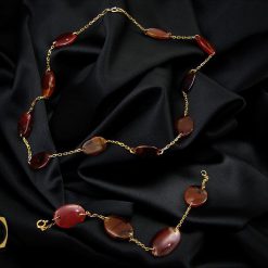 سرویس عقیق یمن زنانه طرح ملیسا - کد 7124 سرویس عقیق یمن زنانه طرح ملیسا - کد 7124