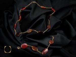 00 سرویس عقیق یمن زنانه طرح ملیسا - کد 7124 - تصویر 2