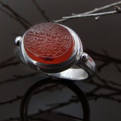 انگشتر عقیق یمن با حکاکی ومن یتق الله - کد 8676 انگشتر عقیق یمن با حکاکی ومن یتق الله - کد 8676