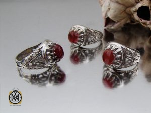 00 انگشتر عقیق یمن مردانه مدل شبکه - کد 8616 - تصویر 6