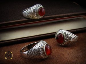 انگشتر عقیق یمن مردانه - کد 8621 - تصویر 6