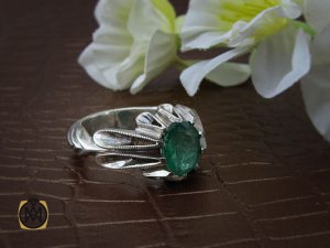00 انگشتر زمرد اتیوپی مردانه ارزشمند - کد 8587 - تصویر 6