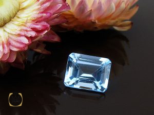 00 نگین تک توپاز آبی شفاف و مرغوب - کد 9038 - تصویر 5