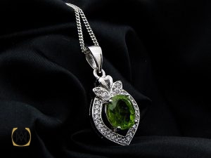 00 مدال زبرجد زنانه طرح ساتین - کد 3140 - تصویر 5