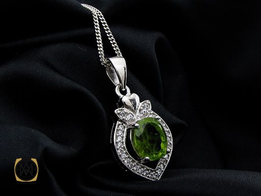 00 مدال زبرجد زنانه طرح ساتین - کد 3140 - تصویر 5