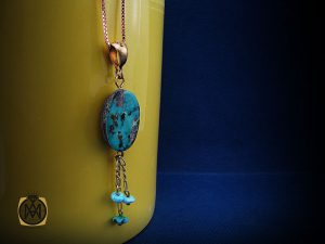 مدال فیروزه نیشابوری زنانه طرح سلنا - کد 3128 - تصویر 5