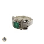 انگشتر زمرد زامبیا مردانه مرغوب - کد 8584