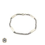 1 دستنبد نقره مردانه 22 سانتی درشت - کد 10003