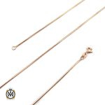 زنجیر نقره طرح امگا 50 سانتی زنانه ایتالیایی رزگلد – کد 10010