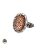 1 انگشتر عقیق یمن با حکاکی هو الحی القیوم - کد 8663