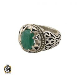انگشتر زمرد اصل مردانه اصل و معدنی - کد 8693 انگشتر زمرد اصل مردانه اصل و معدنی - کد 8693