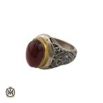 انگشتر عقیق یمن مردانه لوکس - کد 8708