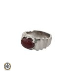 انگشتر عقیق یمن مردانه خوش رنگ طرح صفوی - کد 8729