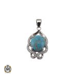 مدال فیروزه نیشابوری زنانه طرح گلنوش - کد 3147