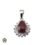 1 مدال یاقوت سرخ زنانه طرح هستی - کد 3150