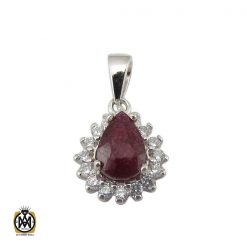 مدال یاقوت سرخ زنانه طرح هستی - کد 3150 مدال یاقوت سرخ زنانه طرح هستی - کد 3150