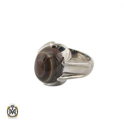 انگشتر عقیق باباقوری یمن مردانه - کد 8754 انگشتر عقیق باباقوری یمن مردانه - کد 8754