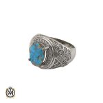 انگشتر فیروزه نیشابوری مردانه خوش رنگ و ارزشمند - کد 8769