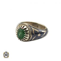 انگشتر زمرد زامبیا مردانه هنر دست استاد عزیز  - کد 8770 انگشتر زمرد زامبیا مردانه هنر دست استاد عزیز  - کد 8770