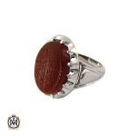 انگشتر عقیق یمن مردانه با حکاکی ومن یتق الله استاد رائف – کد 8783
