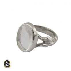 انگشتر دُر نجف شفاف مردانه دست ساز – کد 8785