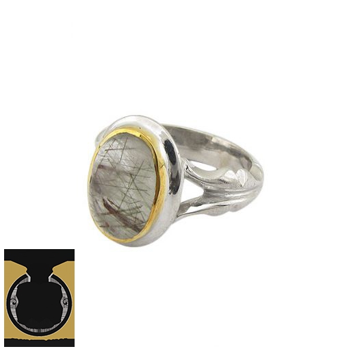 1 انگشتر کوارتز رُتایل مردانه دست ساز – کد 8787 - تصویر 1