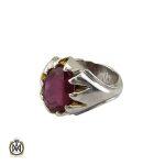 1 انگشتر یاقوت سرخ مردانه هنر دست استاد شرفیان – کد 8794