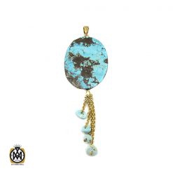 مدال فیروزه نیشابوری زنانه طرح آرمینا - کد 3121 مدال فیروزه نیشابوری زنانه طرح آرمینا - کد 3121